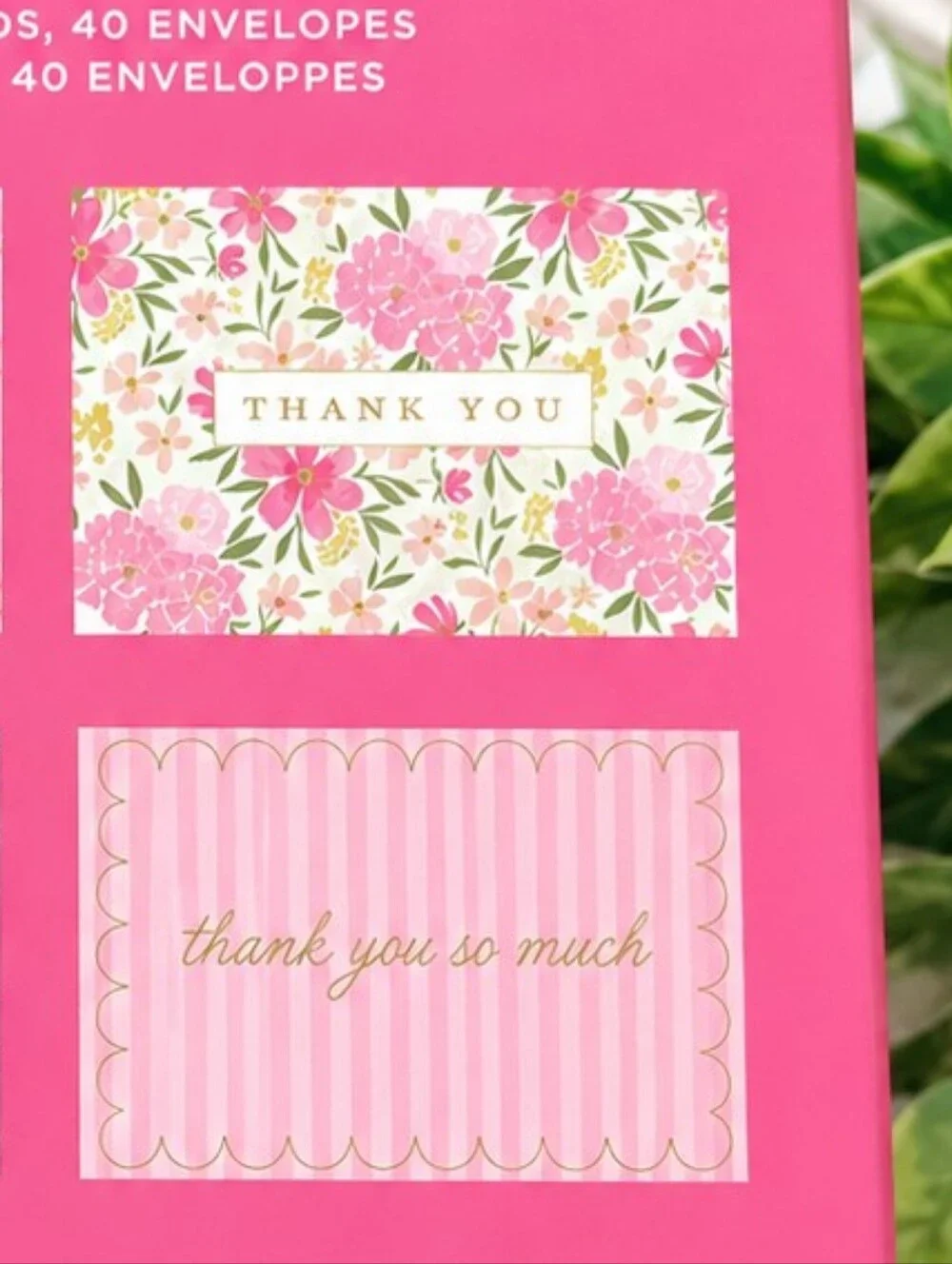 Fringe 'Thank You So Much' Note Card Set - Blank Cards & Envelopes